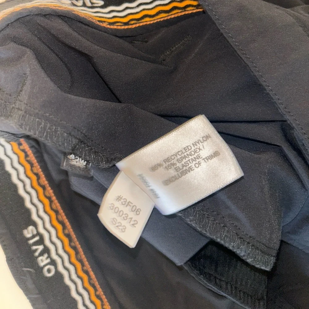 ORVIS mens Jackson Quick-Dry pants black hip‎ zipper pocket size 42W, 30L